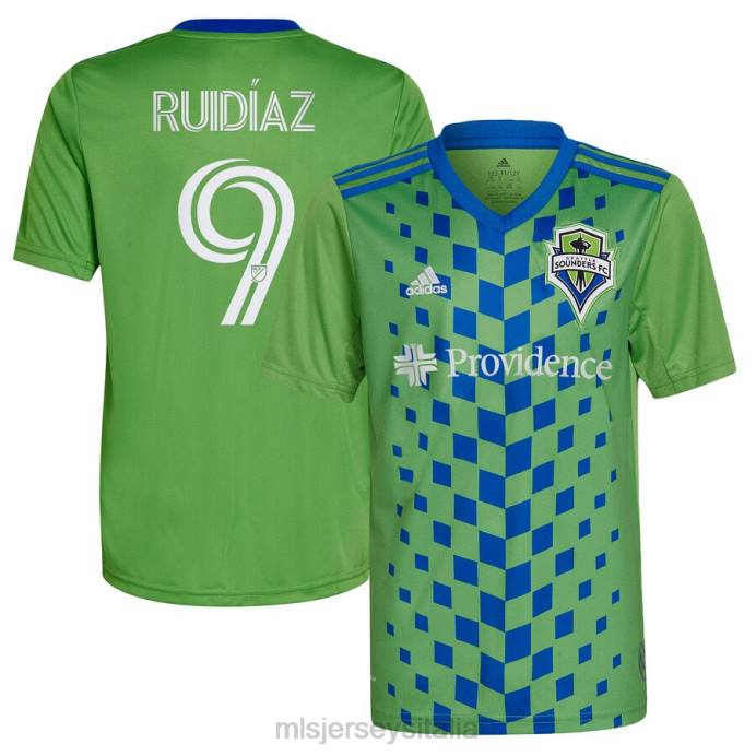 MLS Jerseys Seattle Sounders FC Raul Ruidiaz adidas verde 2023 Legacy Green Replica Player Jersey bambini maglia ZB4R743