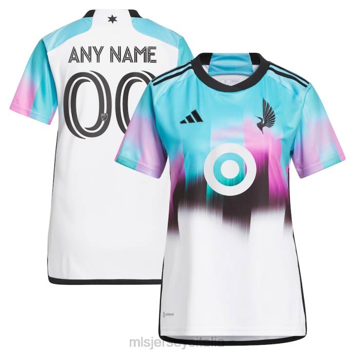 MLS Jerseys Maglia personalizzata replica del kit dell'aurora boreale bianca adidas 2023 del Minnesota United FC donne maglia ZB4R461