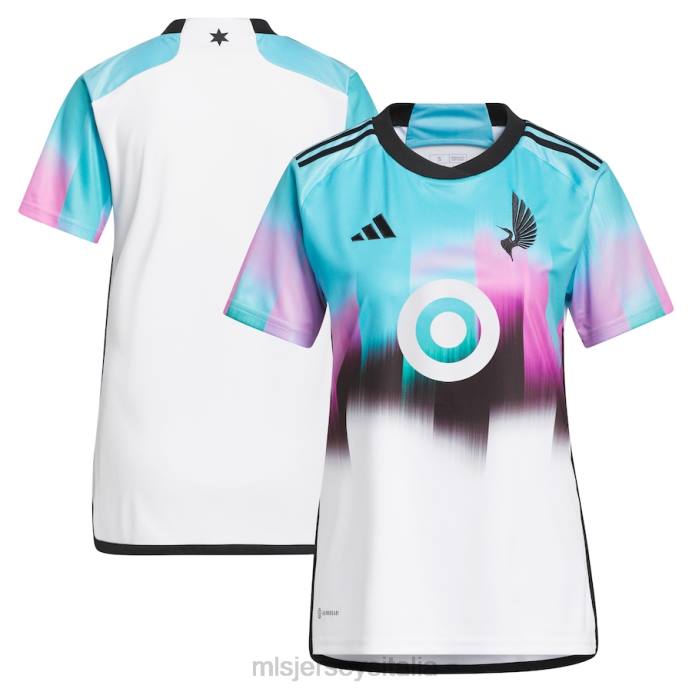 MLS Jerseys maglia replica del kit dell'aurora boreale bianca adidas 2023 del minnesota United FC donne maglia ZB4R55