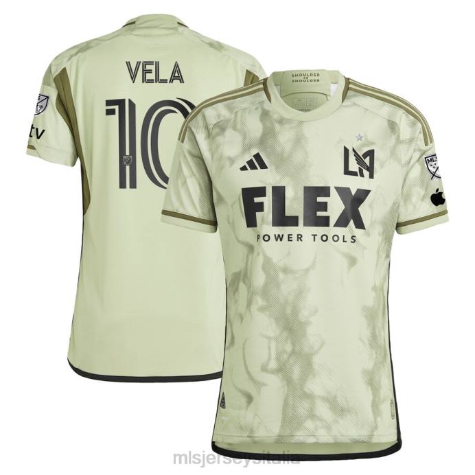 MLS Jerseys Lafc Carlos Vela Maglia da giocatore autentica adidas verde 2023 Smokescreen uomini maglia ZB4R172