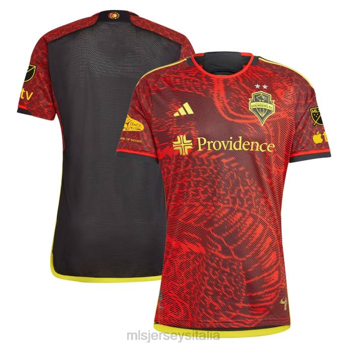 MLS Jerseys Seattle Sounders FC adidas rossa 2023 la maglia autentica del kit Bruce Lee uomini maglia ZB4R4