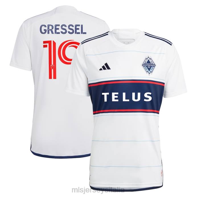 MLS Jerseys Vancouver Whitecaps FC Julian Gressel Maglia adidas bianca 2023 Bloodlines Replica Player uomini maglia ZB4R1203